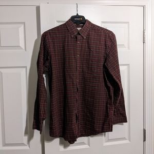 LL bean men's large long sleeve plaid shirt